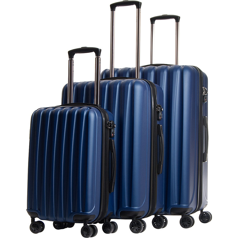 CalPak Verdugo Expandable 3 Piece Luggage Set Navy CalPak Luggage Sets