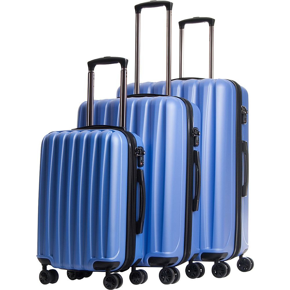 CalPak Verdugo Expandable 3 Piece Luggage Set Light Blue CalPak Luggage Sets
