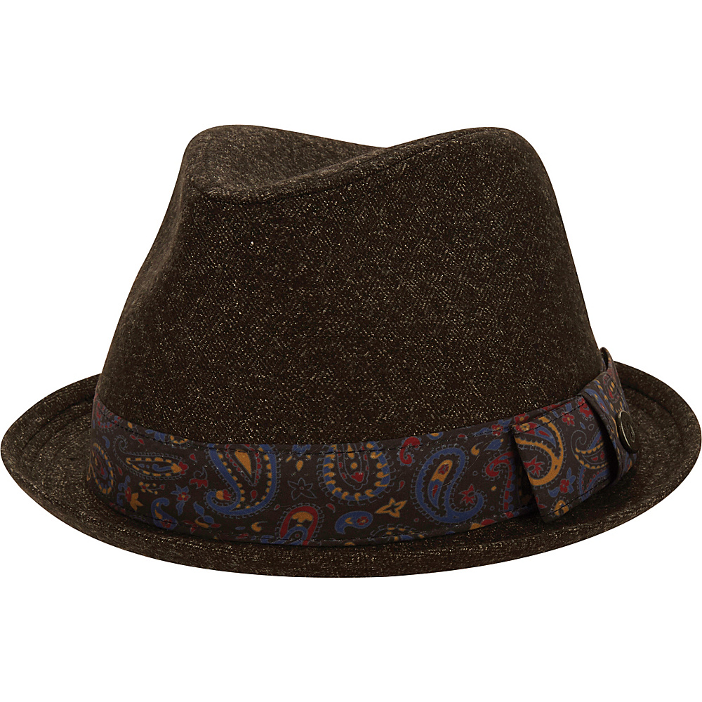 Ben Sherman Textured Trilby Hat Black L XL Ben Sherman Hats Gloves Scarves