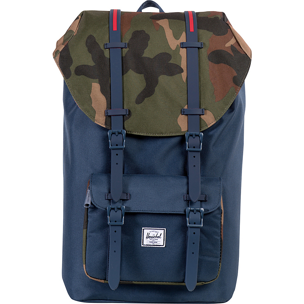 Herschel Supply Co. Little America Laptop Backpack Discontinued Colors Navy Woodland Camo Navy Rubber Herschel Supply Co. Laptop Backpacks