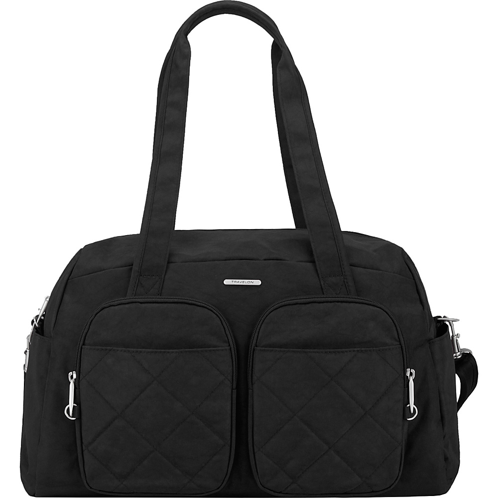 Travelon Anti Theft East West Weekender Tote Exclusive Black Travelon Luggage Totes and Satchels