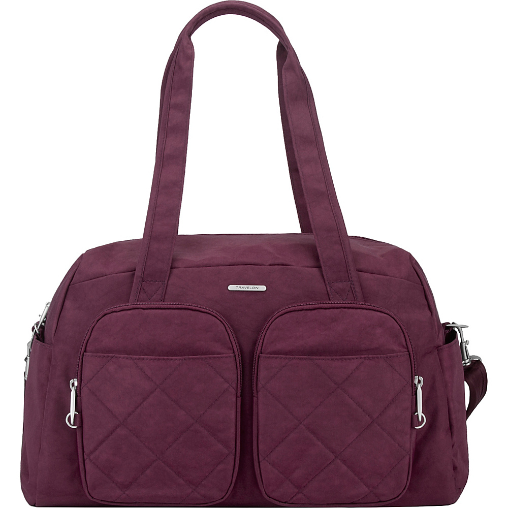 Travelon Anti Theft East West Weekender Tote Exclusive Purple Travelon Luggage Totes and Satchels