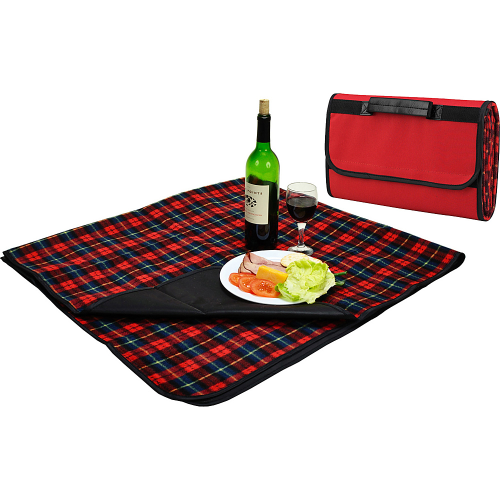 Picnic at Ascot Outdoor Picnic Blanket with Waterproof Backing 58 x 53 Red Plaid Picnic at Ascot Outdoor Accessories