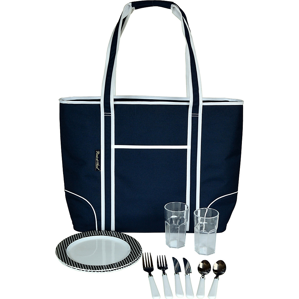 Picnic at Ascot Extra Large Insulated Picnic Bag Equipped for 2 Navy Picnic at Ascot Outdoor Accessories