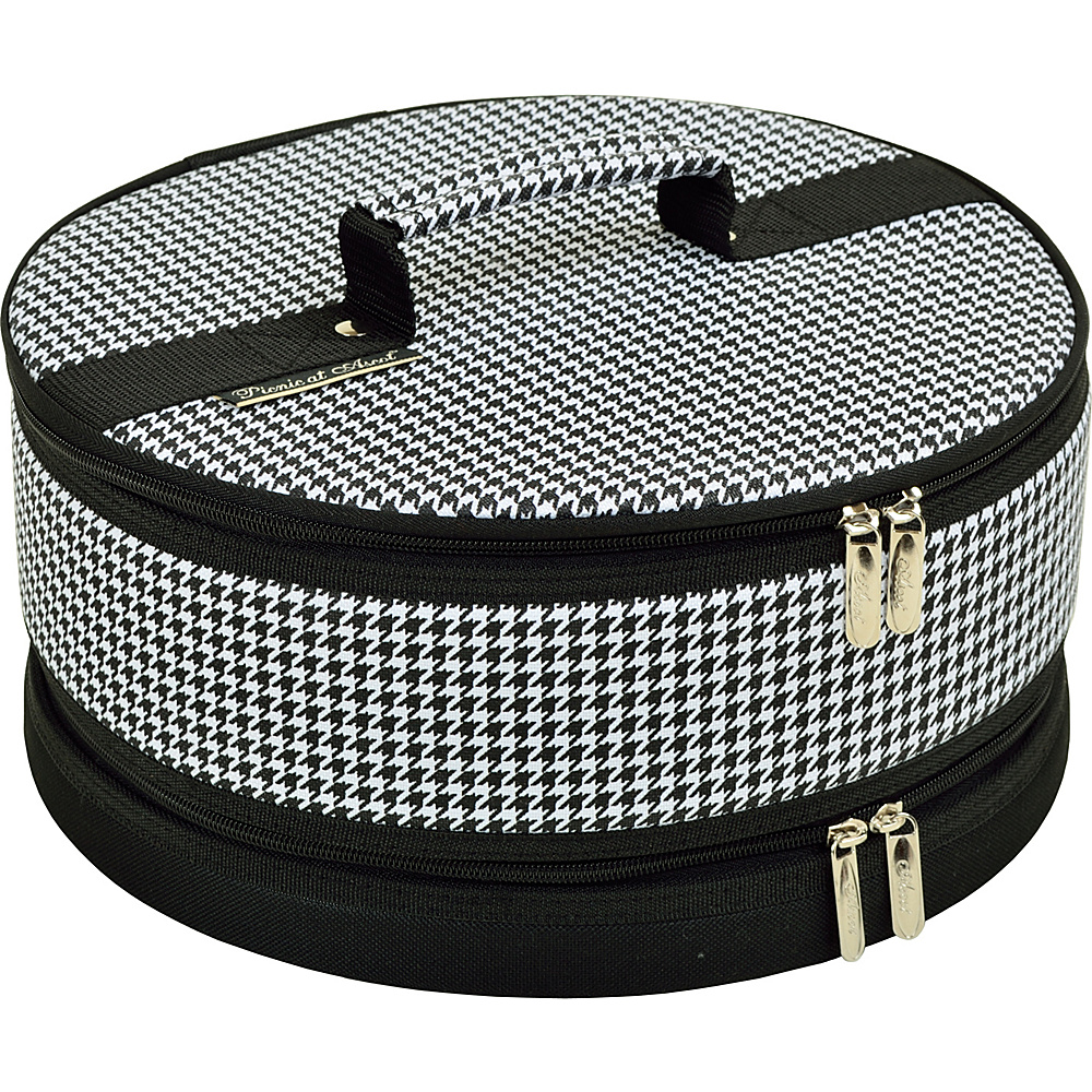 Picnic at Ascot Pie and Cake Carrier 12 Diameter Houndstooth Picnic at Ascot Outdoor Accessories