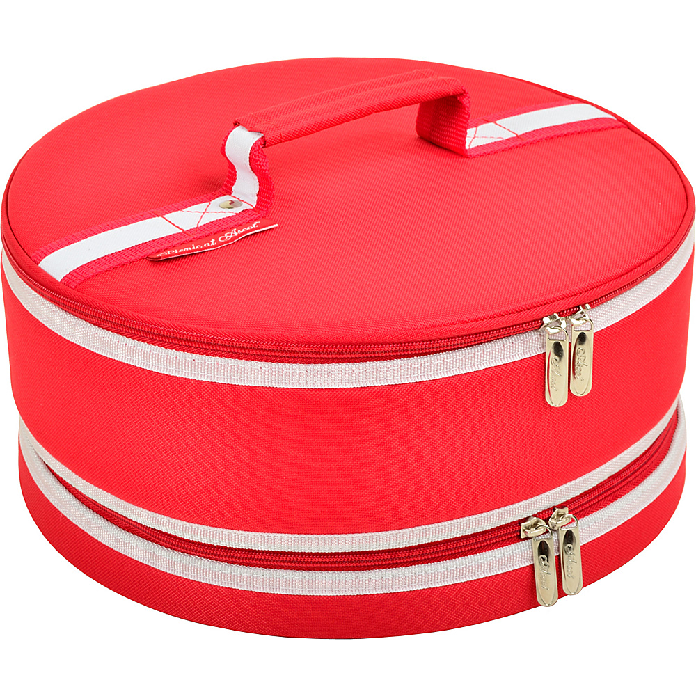 Picnic at Ascot Pie and Cake Carrier 12 Diameter Red Picnic at Ascot Outdoor Accessories
