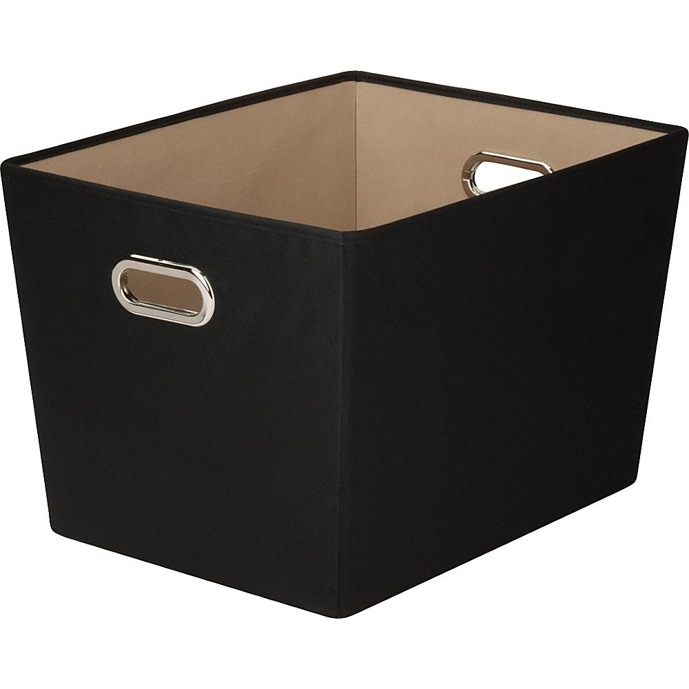 Honey Can Do Large Decorative Storage Bin with Handles Black Honey Can Do All Purpose Totes