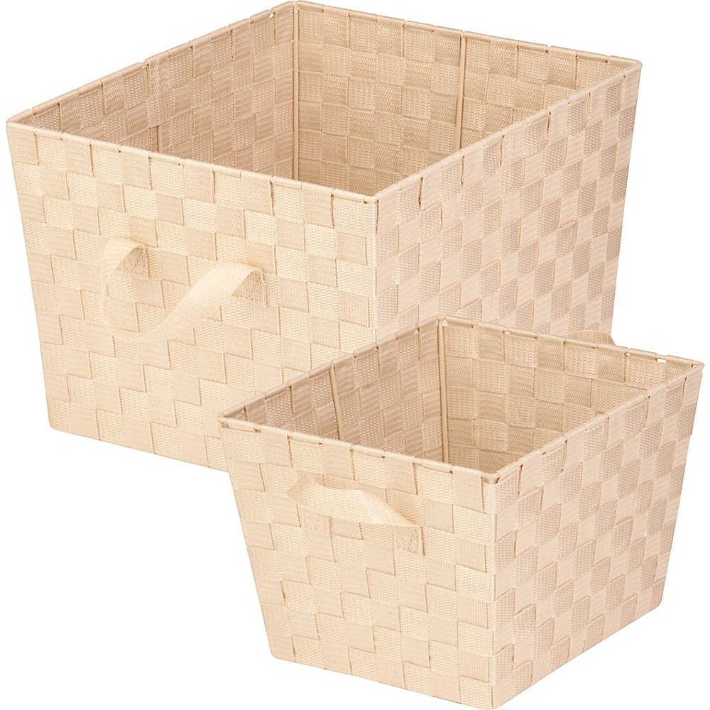 Honey Can Do Large Decorative Storage Bin with Handles CrÃ¨me Honey Can Do All Purpose Totes