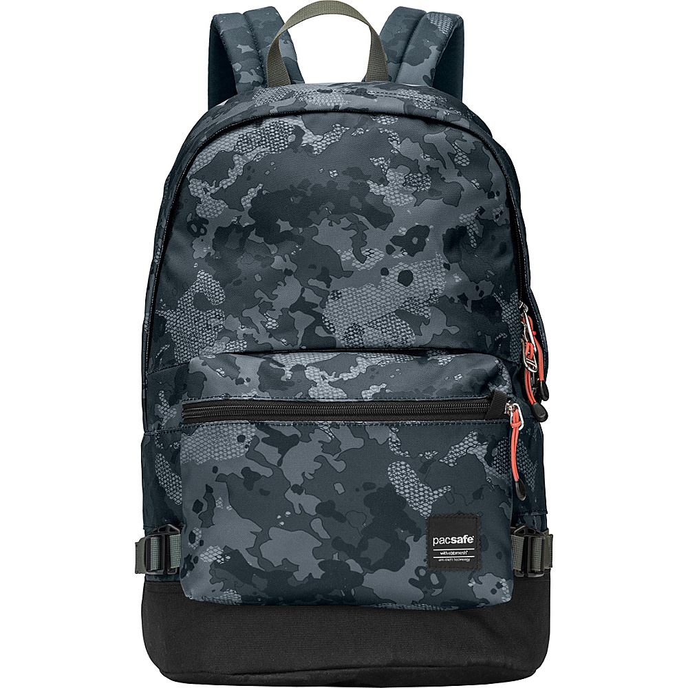 Pacsafe RFID Slingsafe LX400 Anti Theft Backpack with Detachable Front Pocket Grey Camo Pacsafe Everyday Backpacks