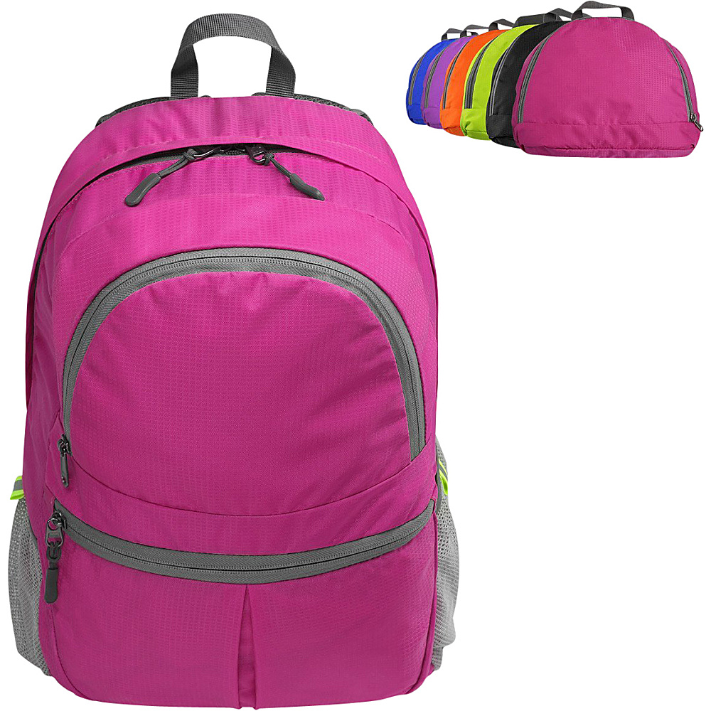 Koolulu Foldable Travel Backpack Hot Pink Koolulu Everyday Backpacks