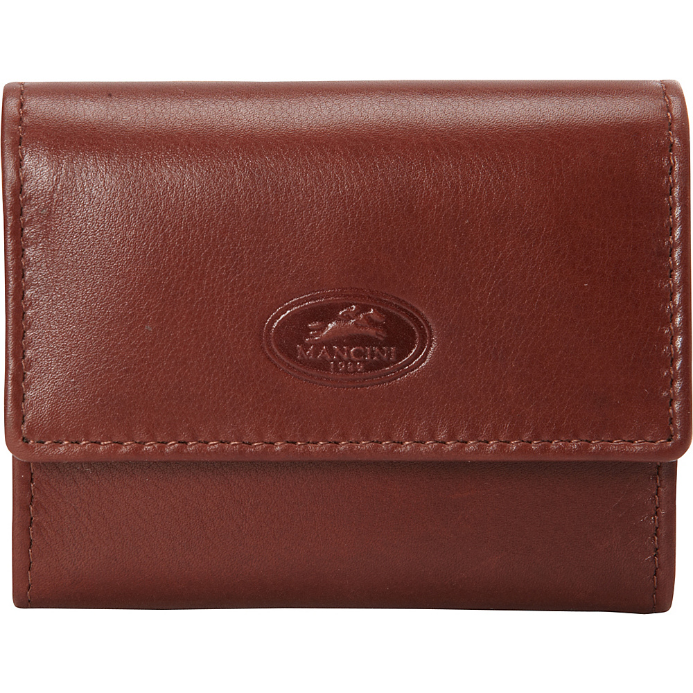 Mancini Leather Goods RFID Secure Expandable Credit Card Case Cognac Mancini Leather Goods Men s Wallets