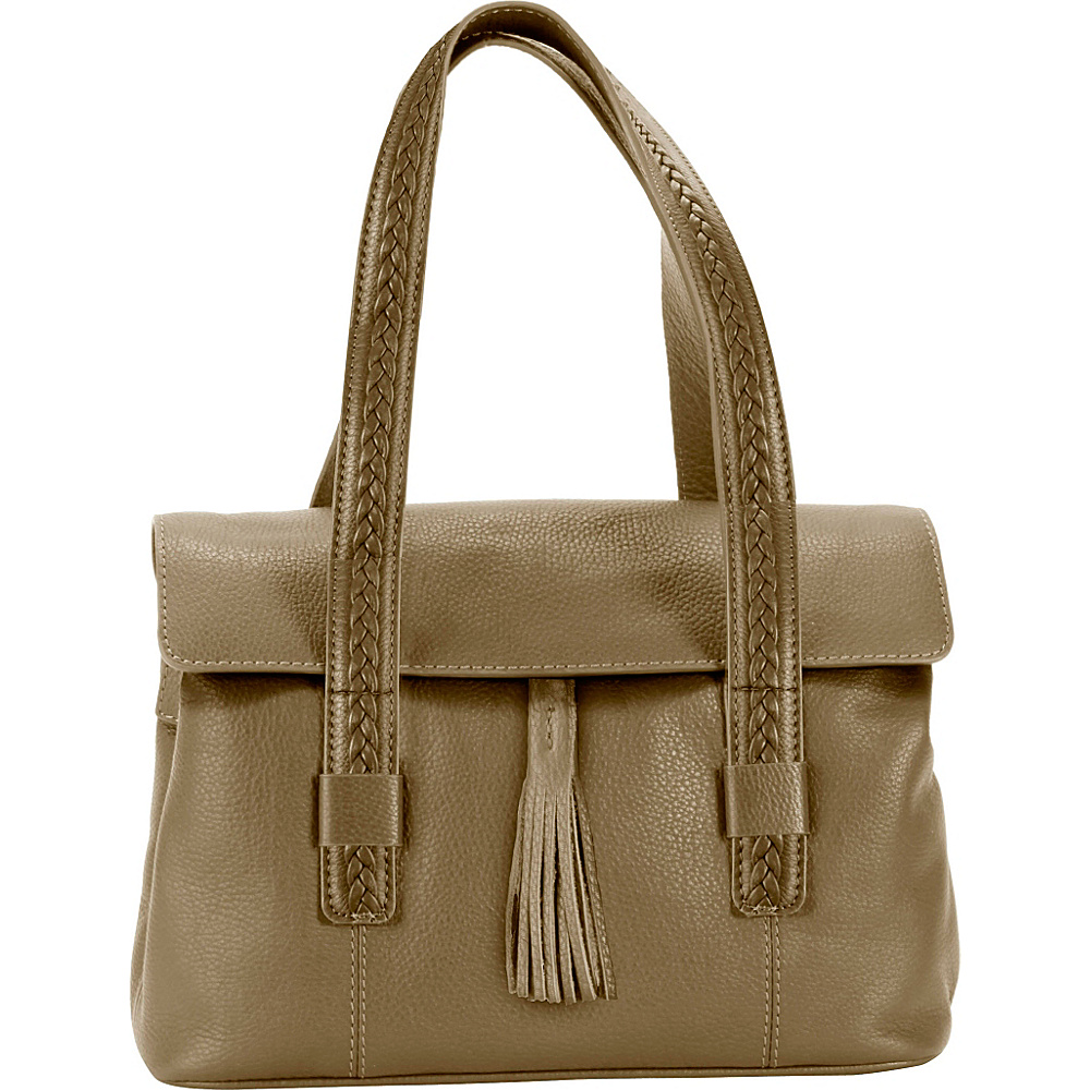 Hadaki Tammi Satchel Bronze Hadaki Leather Handbags