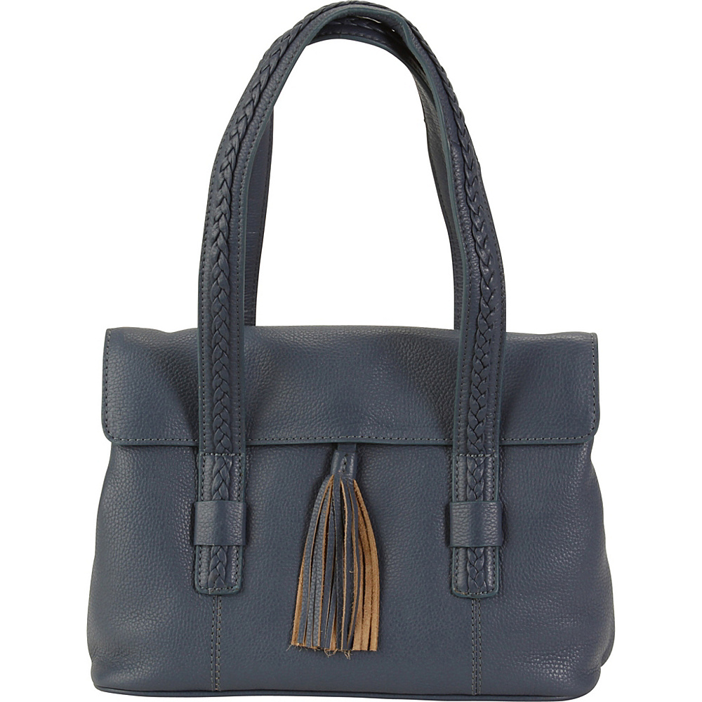 Hadaki Tammi Satchel Marine Blue Hadaki Leather Handbags