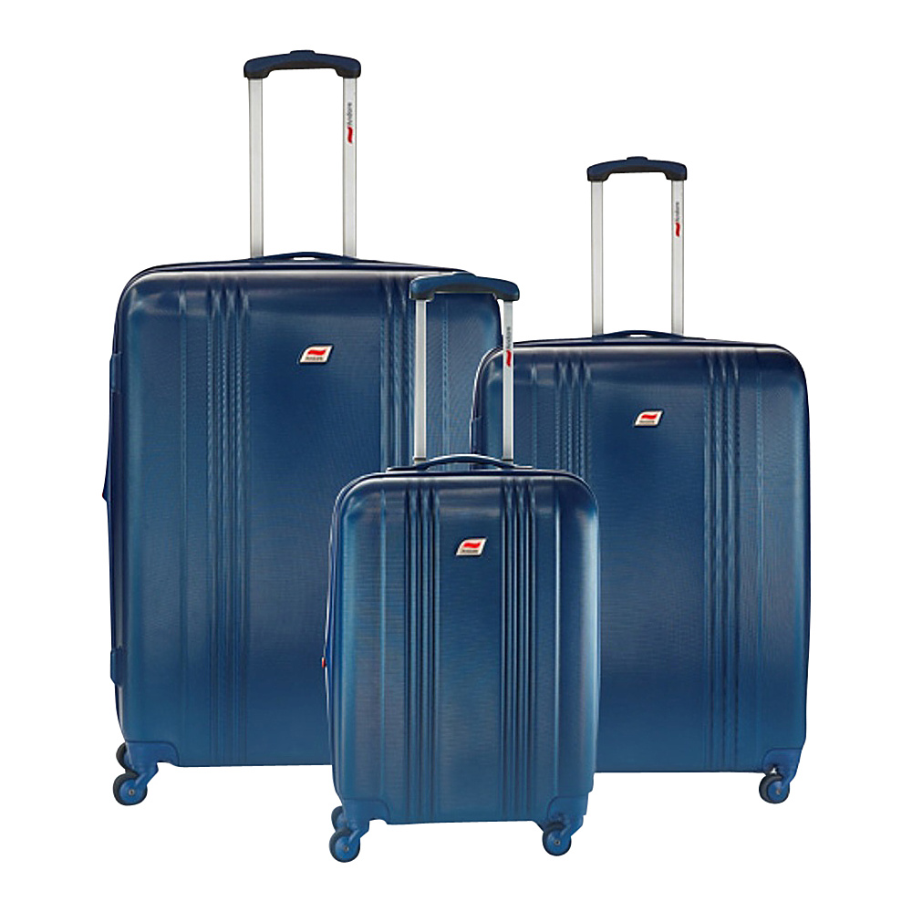 Andare Monte Carlo 8 Wheel Spinner Upright 3 Piece Luggage Set Denim Andare Luggage Sets
