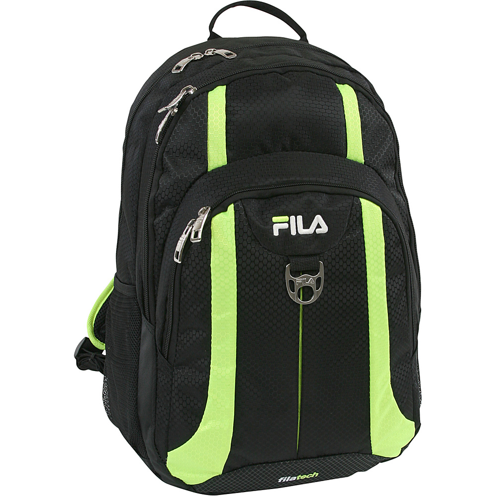 Fila Edge Tablet and Laptop Backpack Black Lime Fila Business Laptop Backpacks