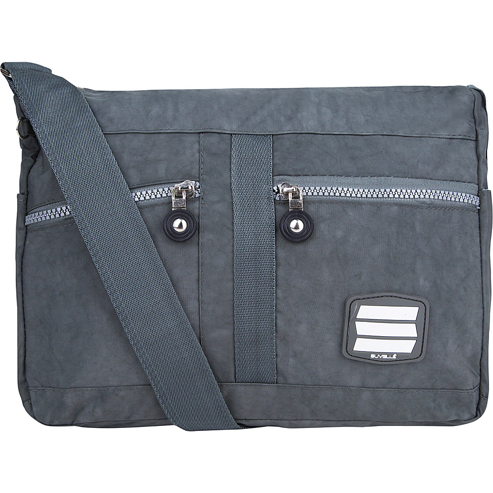 Suvelle Lunch Travel Everyday Shoulder Bag Grey Suvelle Fabric Handbags