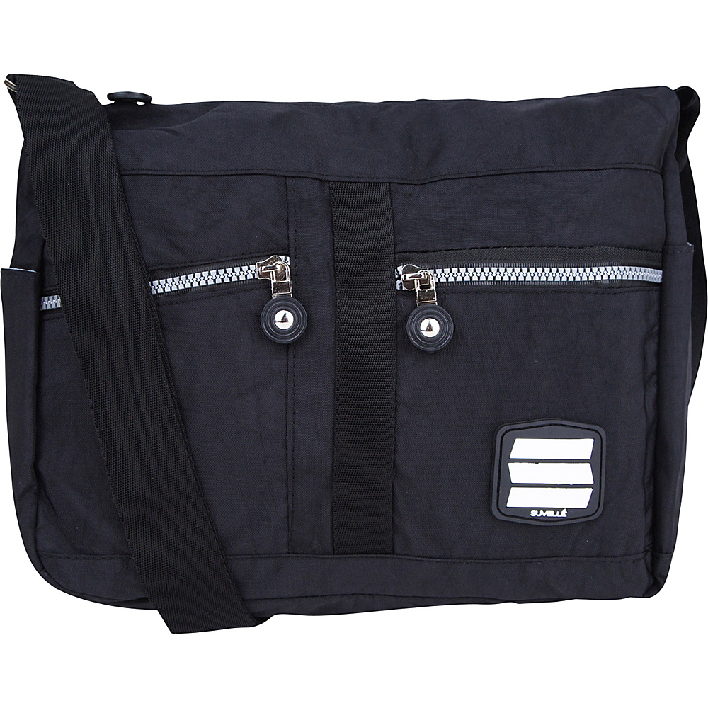 Suvelle Lunch Travel Everyday Shoulder Bag Black Suvelle Fabric Handbags