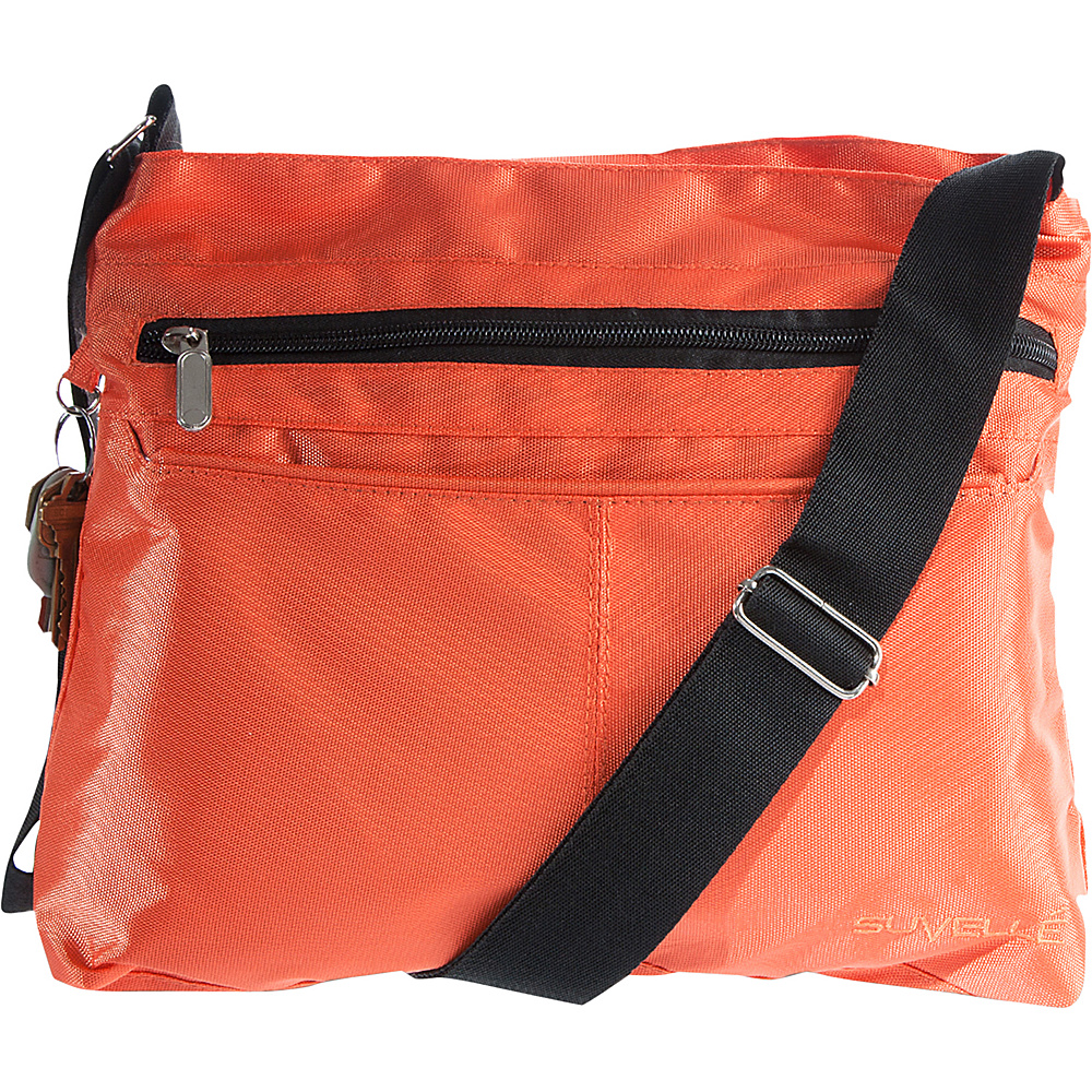 Suvelle Classic Travel Everyday Crossbody Bag Orange Suvelle Fabric Handbags