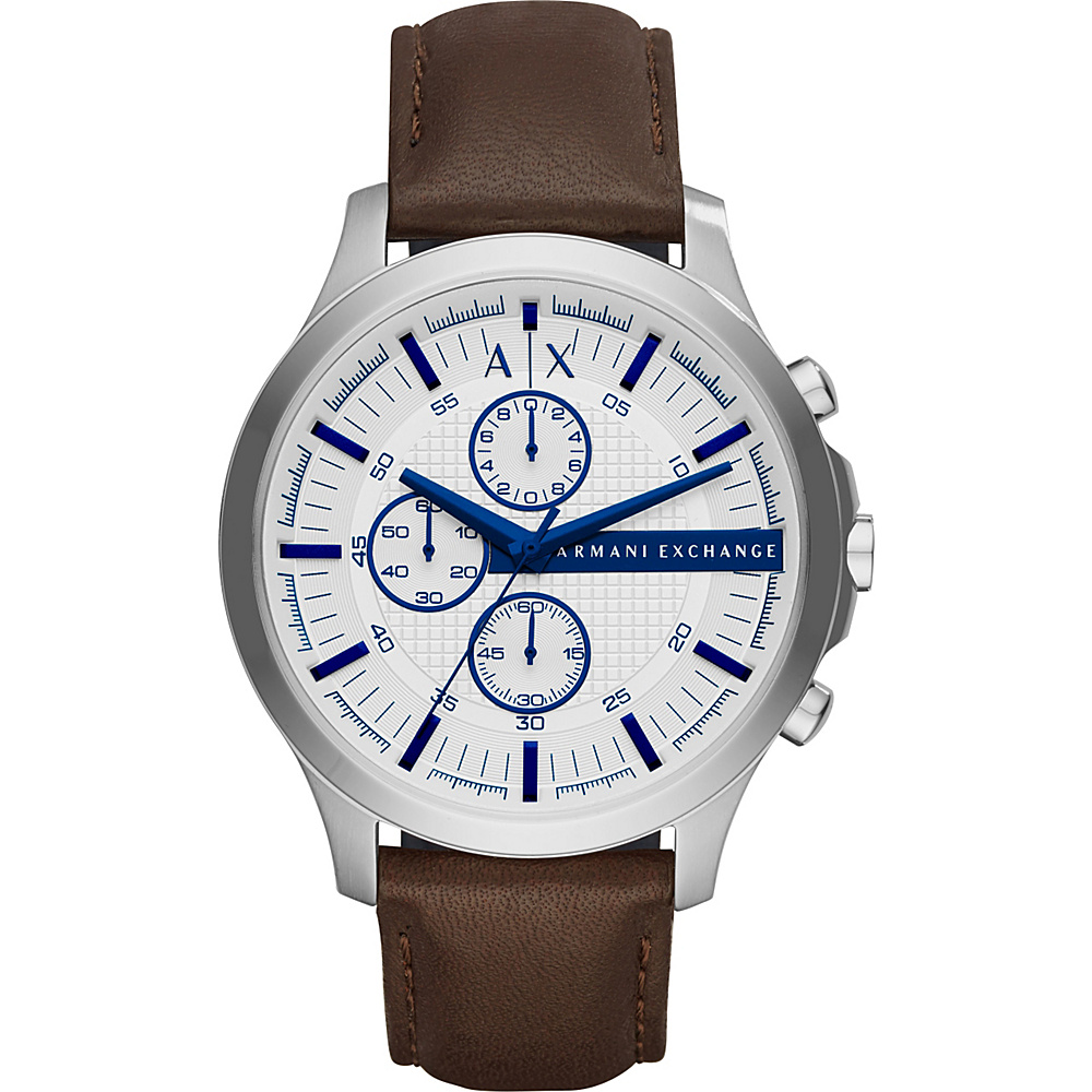 A X Armani Exchange Smart Leather Chronograph Watch Brown A X Armani Exchange Watches