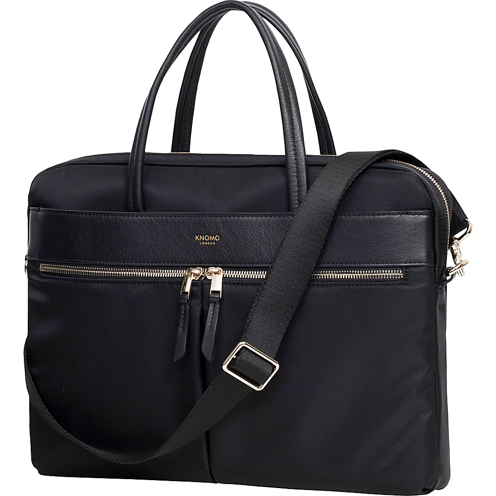 KNOMO London Mayfair Nylon Hanover Briefcase Black KNOMO London Women s Business Bags