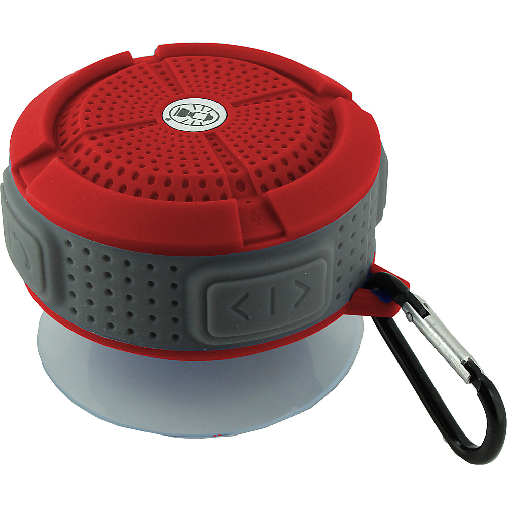 Coleman Mini Portable Water Resistant Bluetooth Speaker with Suction Cup Red Coleman Headphones Speakers