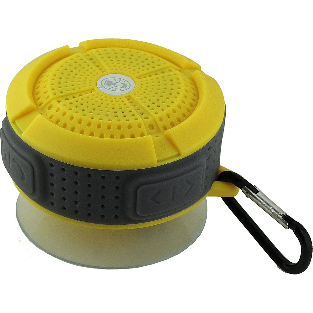 Coleman Mini Portable Water Resistant Bluetooth Speaker with Suction Cup Yellow Coleman Headphones Speakers