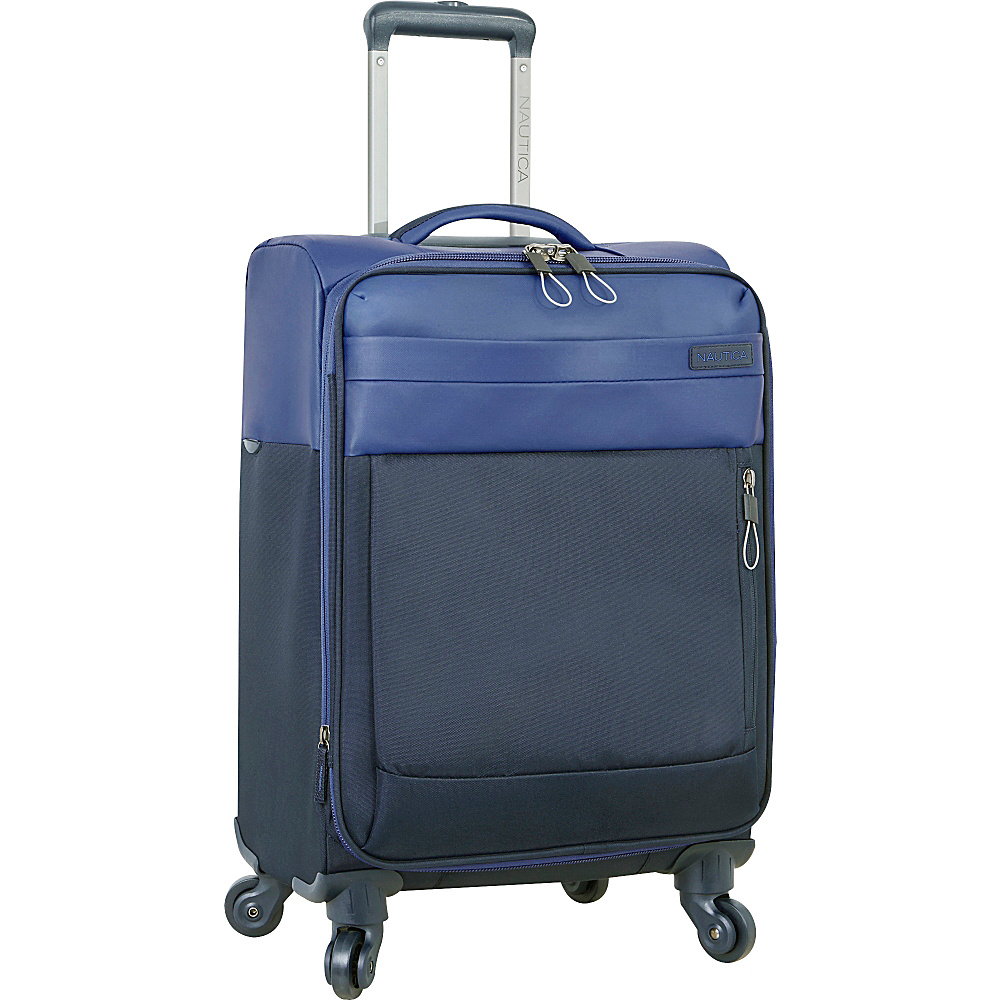 Nautica Harpswell 19 Expandable Spinner Carry on Blue Nautica Softside Carry On