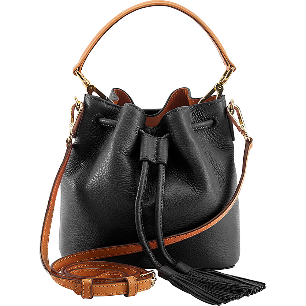 TUSK LTD Billie Small Drawstring Crossbody Black TUSK LTD Leather Handbags