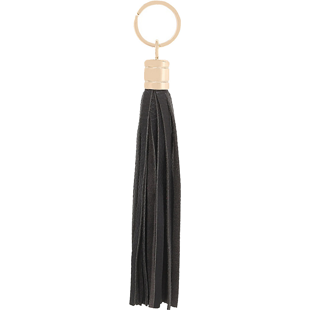 Vicenzo Leather Gia Leather Tassel Key Chain Black Vicenzo Leather Women s SLG Other