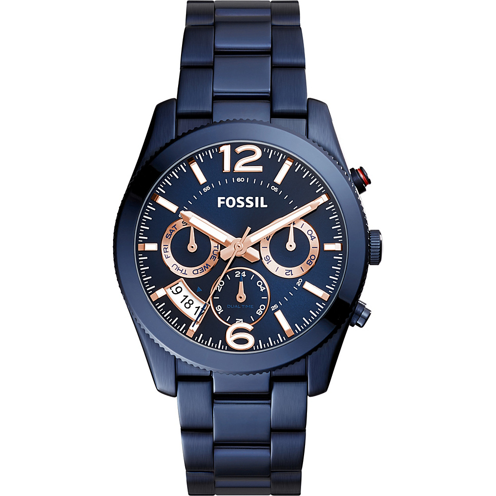 Fossil Perfect Boyfriend Sport Multifunction Stainless Steel Watch Blue Fossil Watches
