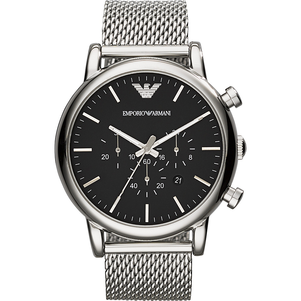 Emporio Armani Classic Chronograph Watch Silver Emporio Armani Watches