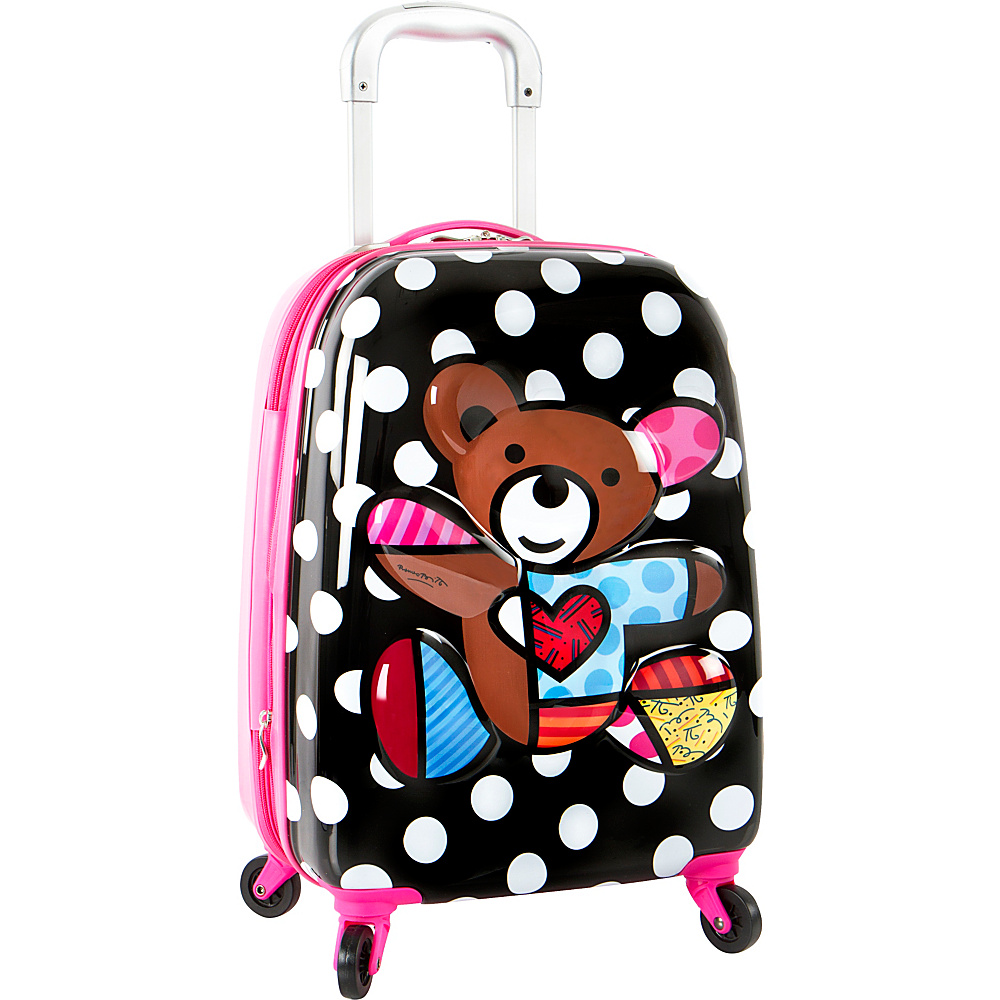 Heys America Britto Tween 3D Pop Up Spinner Luggage Multi Britto Teddy Bear Heys America Hardside Carry On