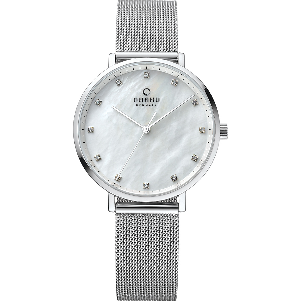 Obaku Watches Womens Mother of Pearl Stainless Steel Watch Silver Obaku Watches Watches
