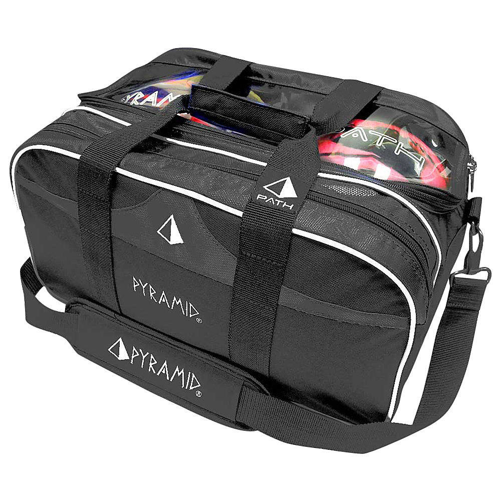 Pyramid Path Double Tote Plus Clear Top Bowling Bag Black Pyramid Bowling Bags