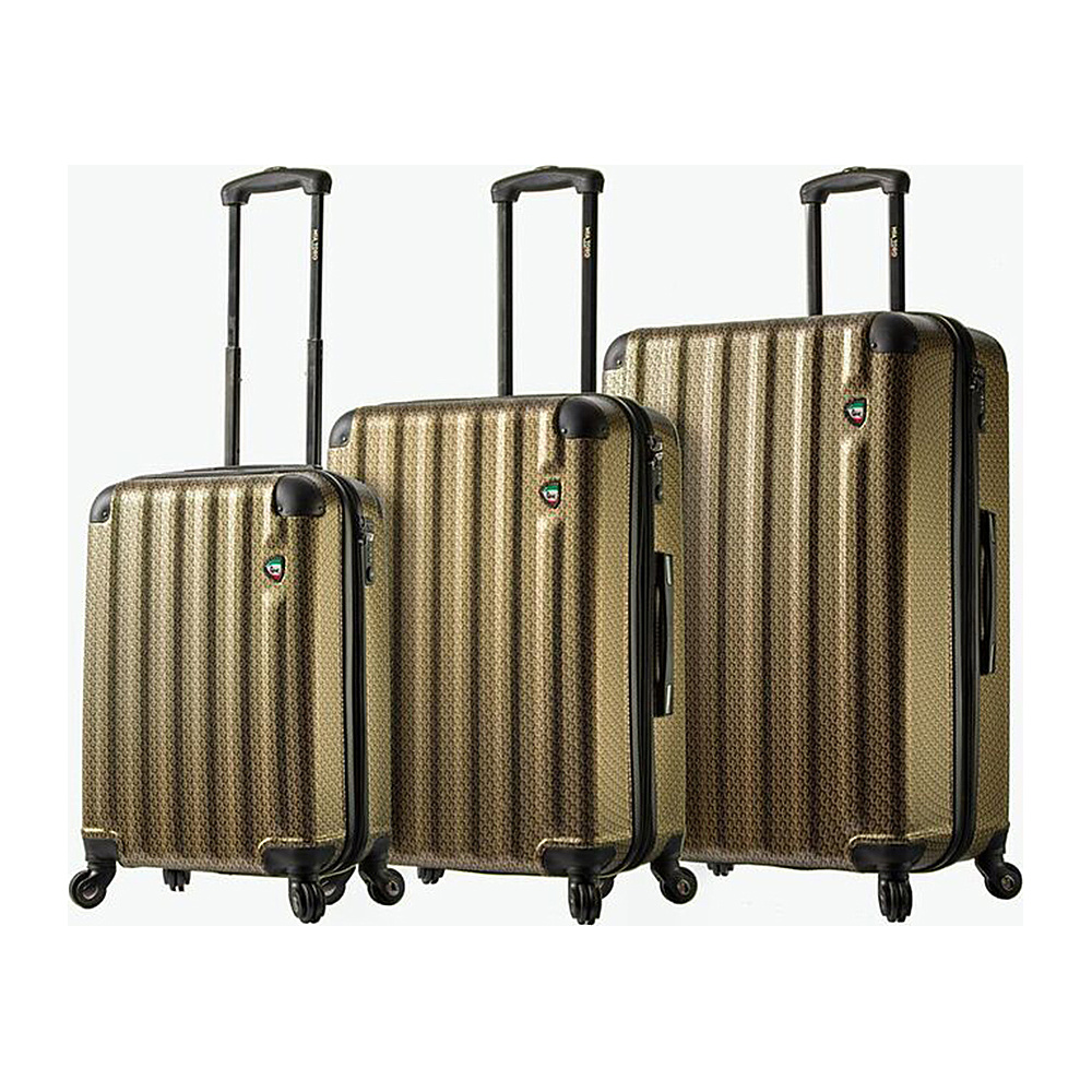 Mia Toro ITALY Catena Largo Hardside 3 Piece Spinner Set Gold Mia Toro ITALY Luggage Sets