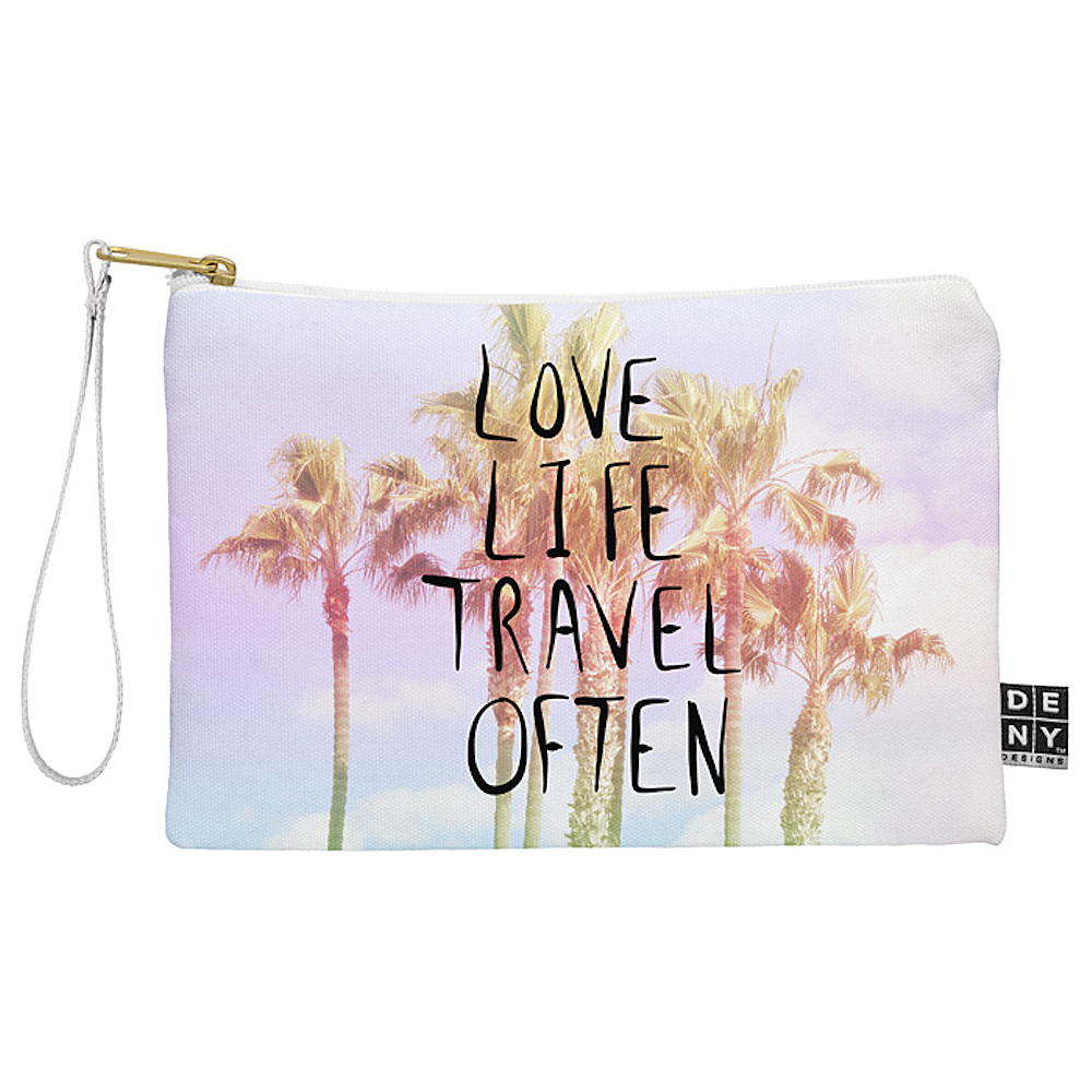 DENY Designs Pouch with Wristlet Lisa Argyropoulos Love Life Travel Often Tropical DENY Designs Luggage Accessories