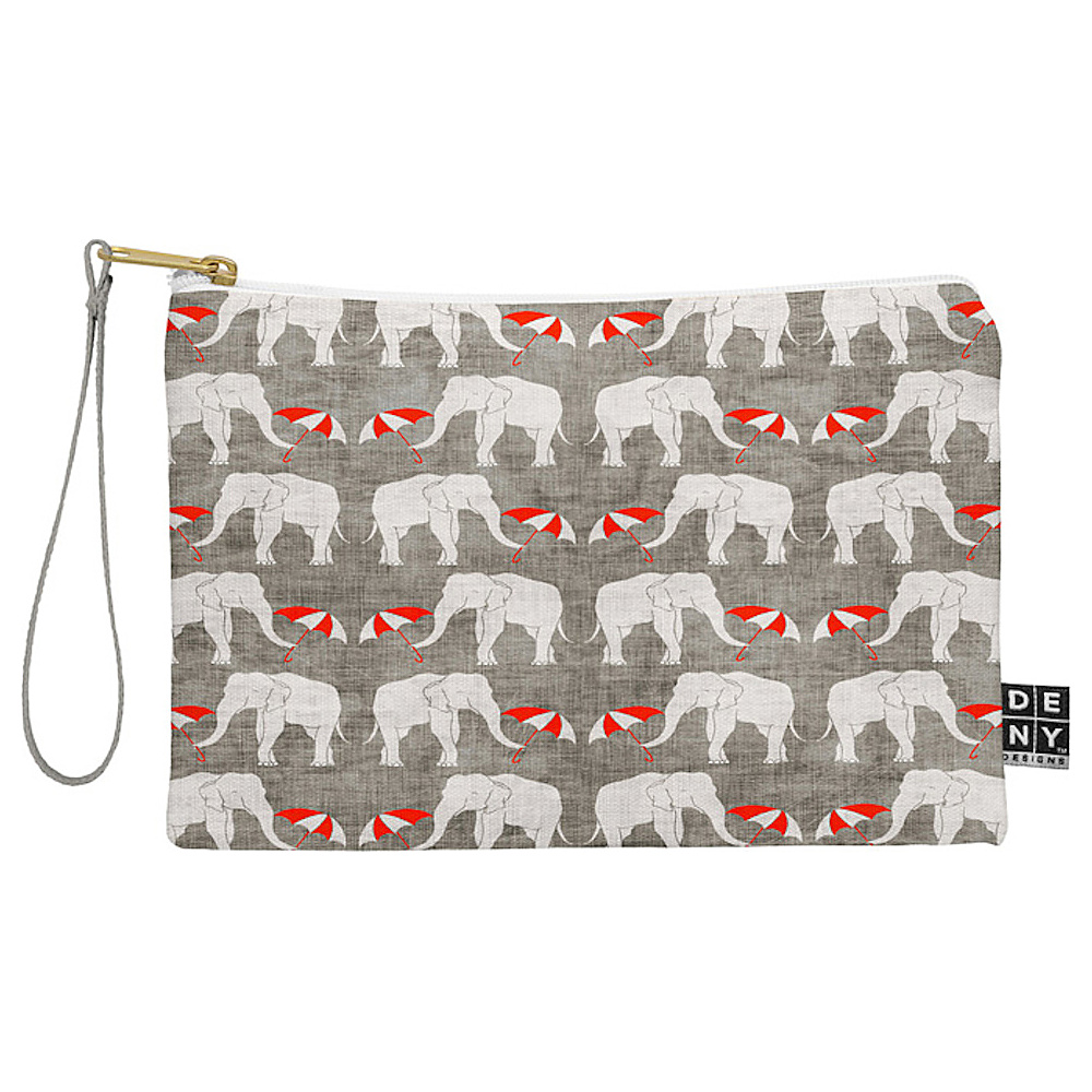 DENY Designs Pouch with Wristlet Holli Zollinger Elephant And Umbrella DENY Designs Luggage Accessories
