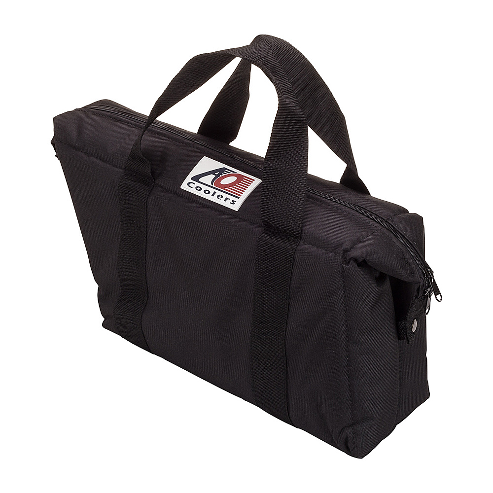 AO Coolers 15 Pack Canvas Saddlebag Soft Cooler Black AO Coolers Outdoor Coolers