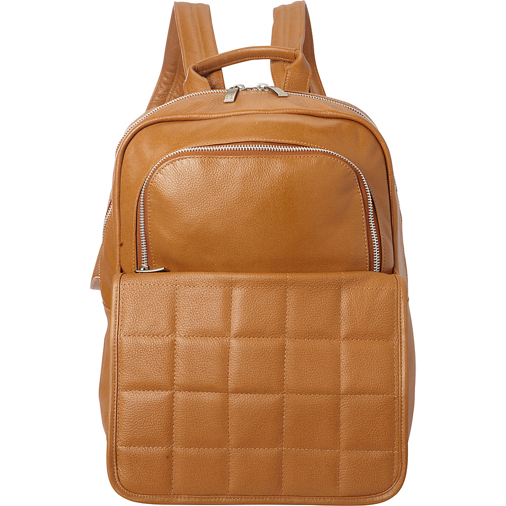 Piel Quilted Leather Backpack Saddle Piel Leather Handbags