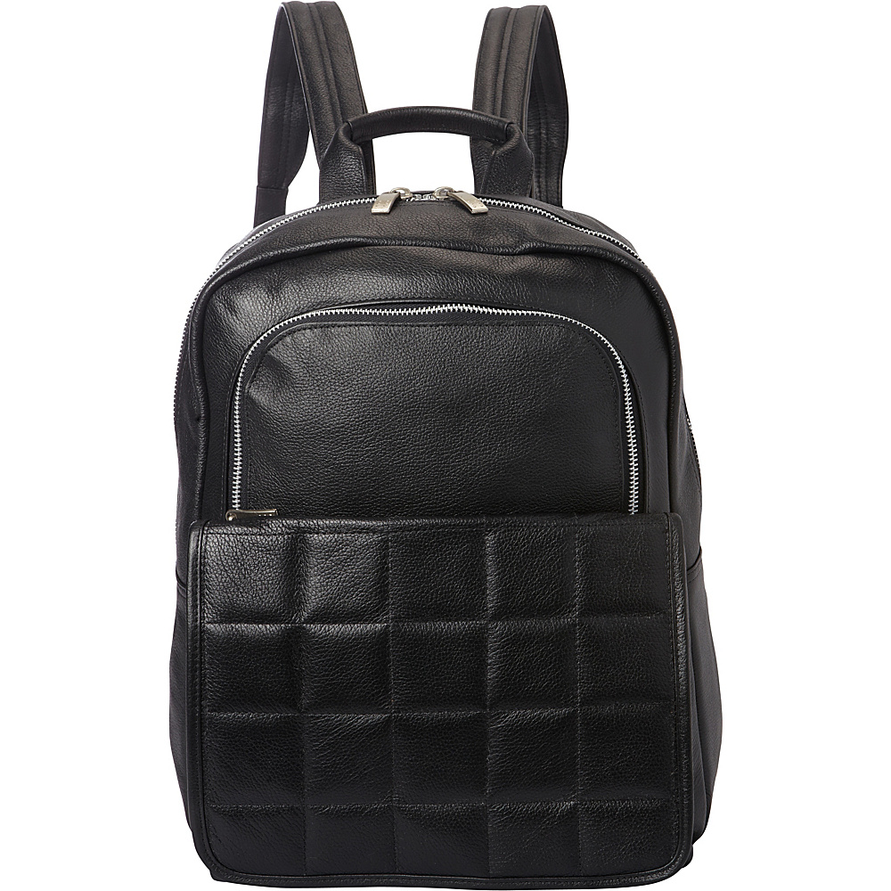 Piel Quilted Leather Backpack Black Piel Leather Handbags