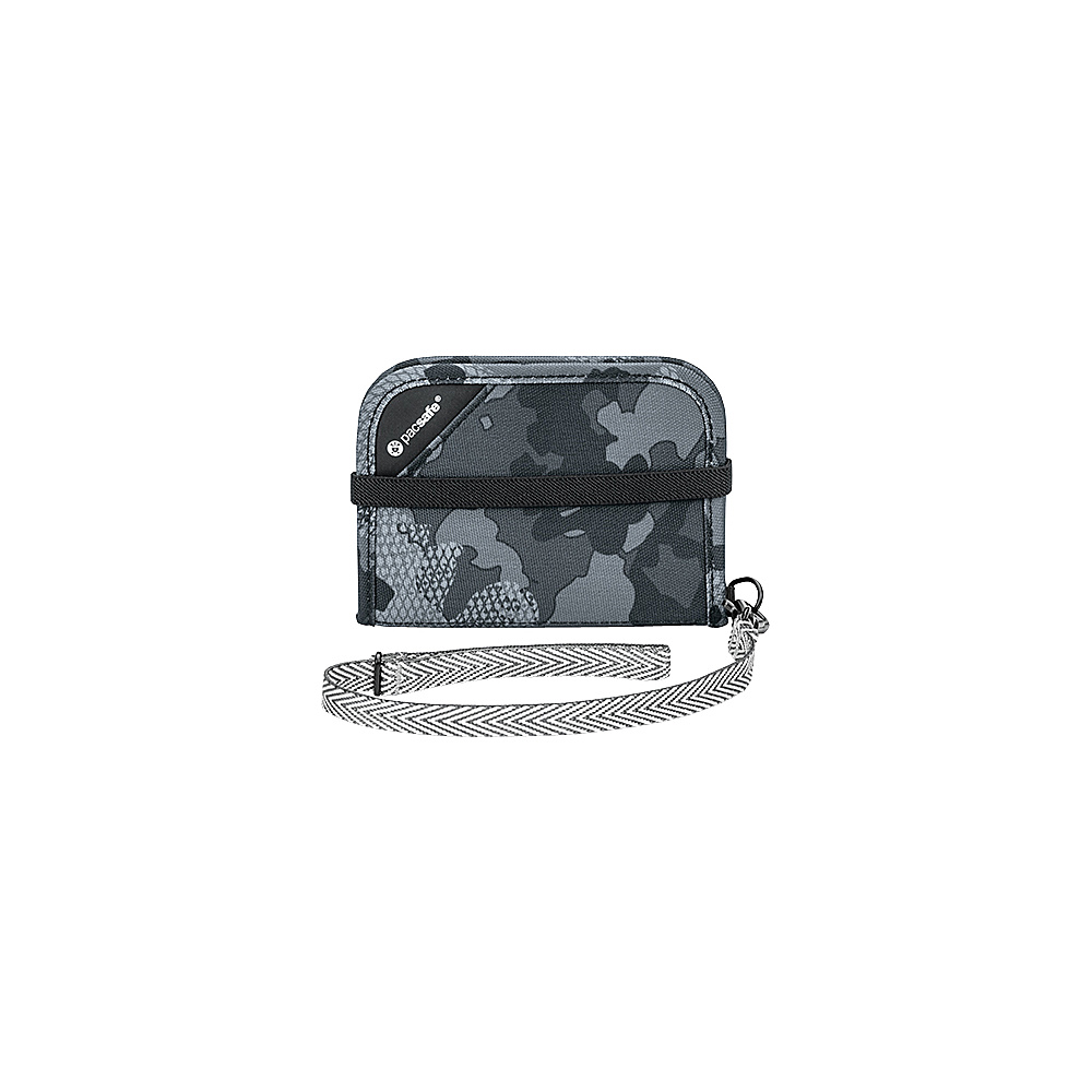 Pacsafe RFIDsafe V50 Anti Theft RFID Blocking Compact Wallet Grey Camo Pacsafe Travel Wallets
