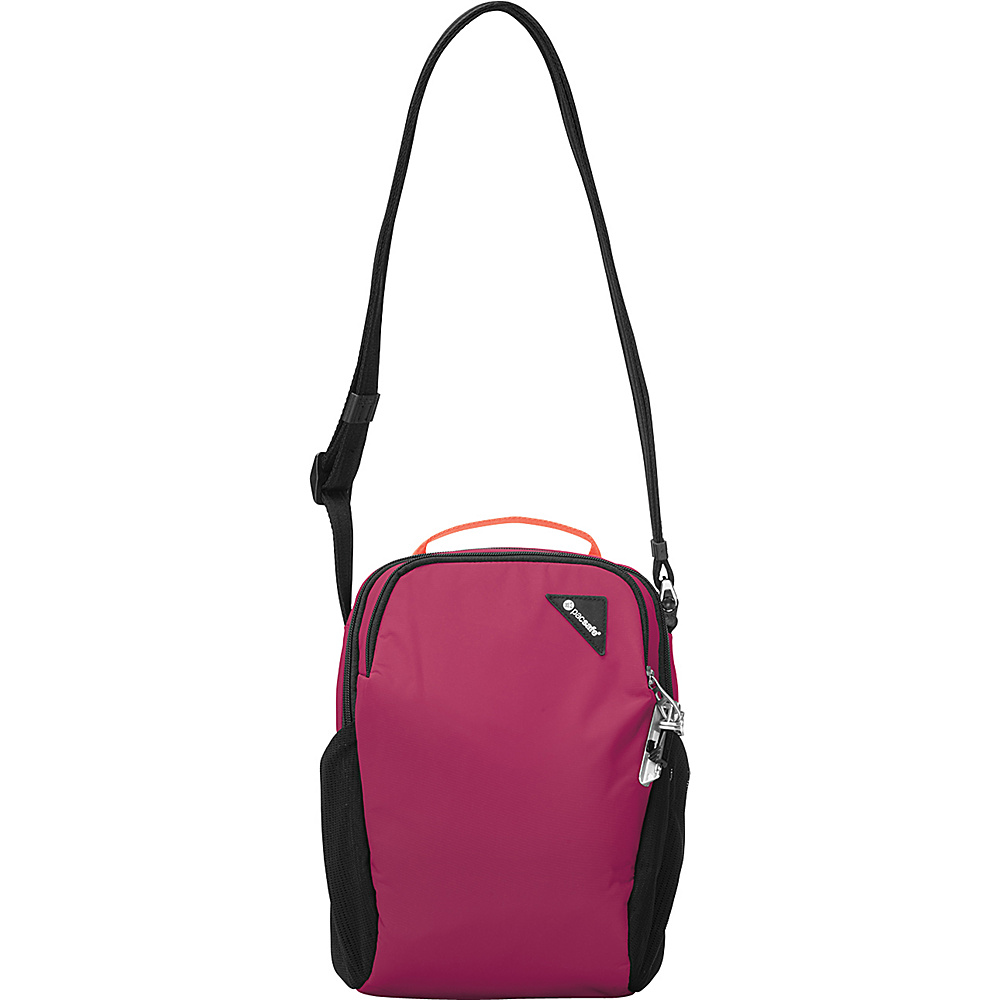 Pacsafe Vibe 200 Anti Theft Compact Travel Bag Dark Berry Pacsafe Fabric Handbags