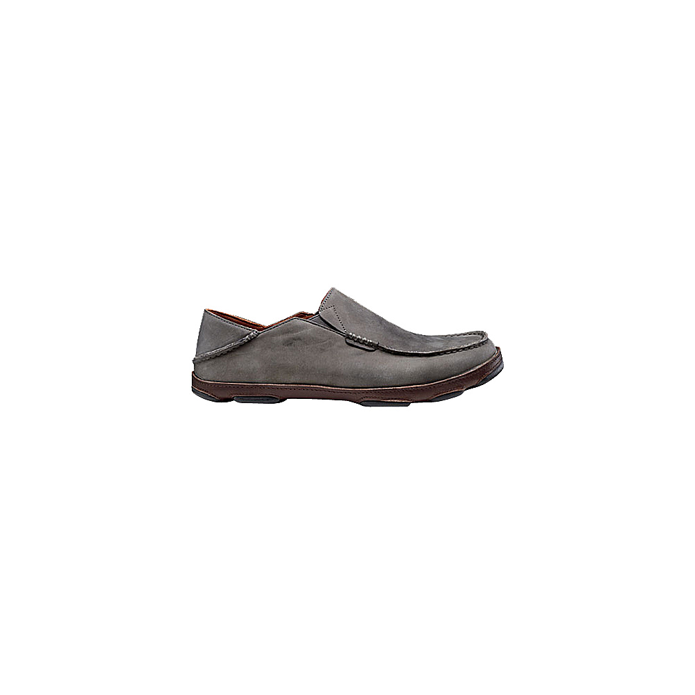 OluKai Mens Moloa Slip On 15 Storm Grey Dark Wood OluKai Men s Footwear