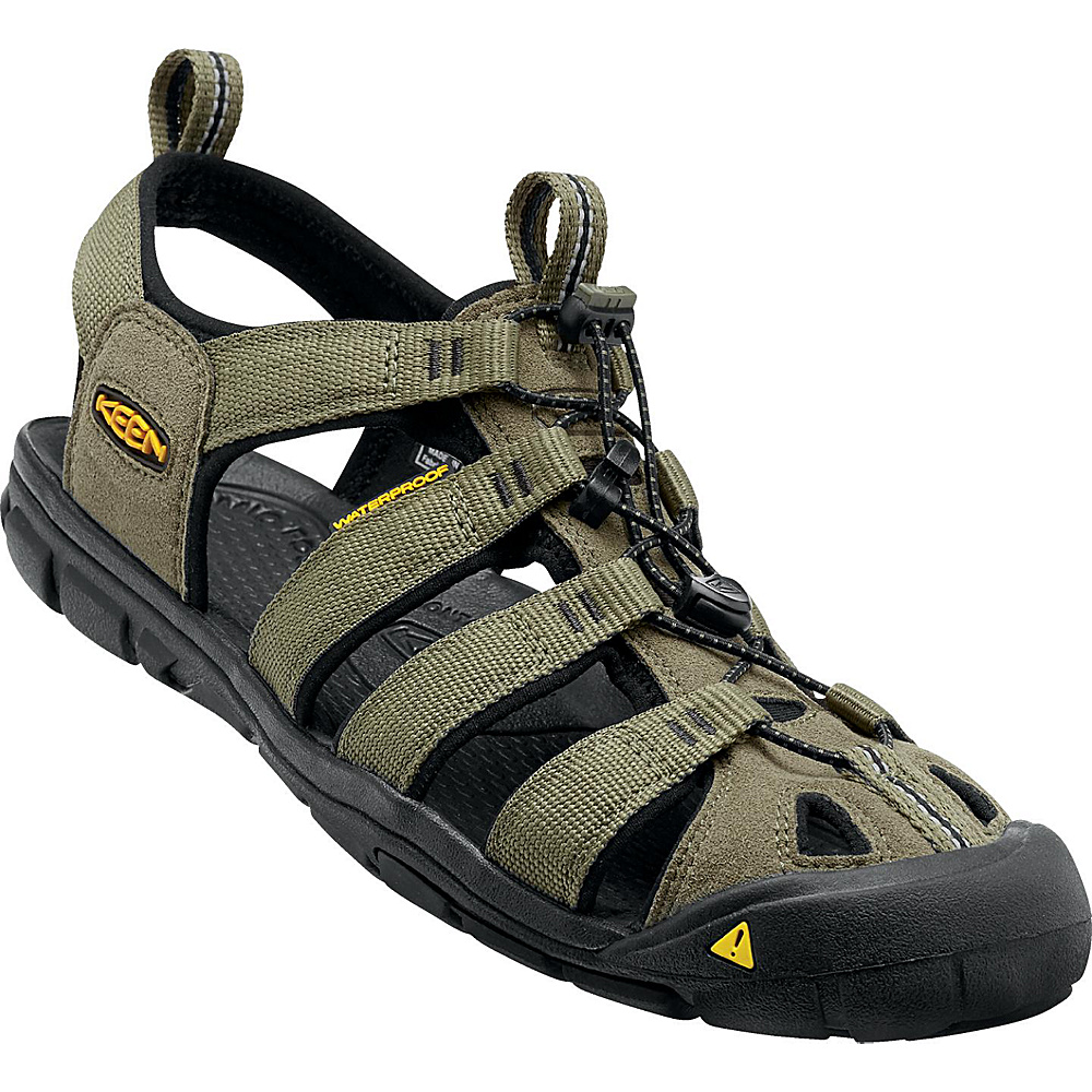 KEEN Mens Clearwater CNX Sandal 9.5 Burnt Olive Black KEEN Men s Footwear