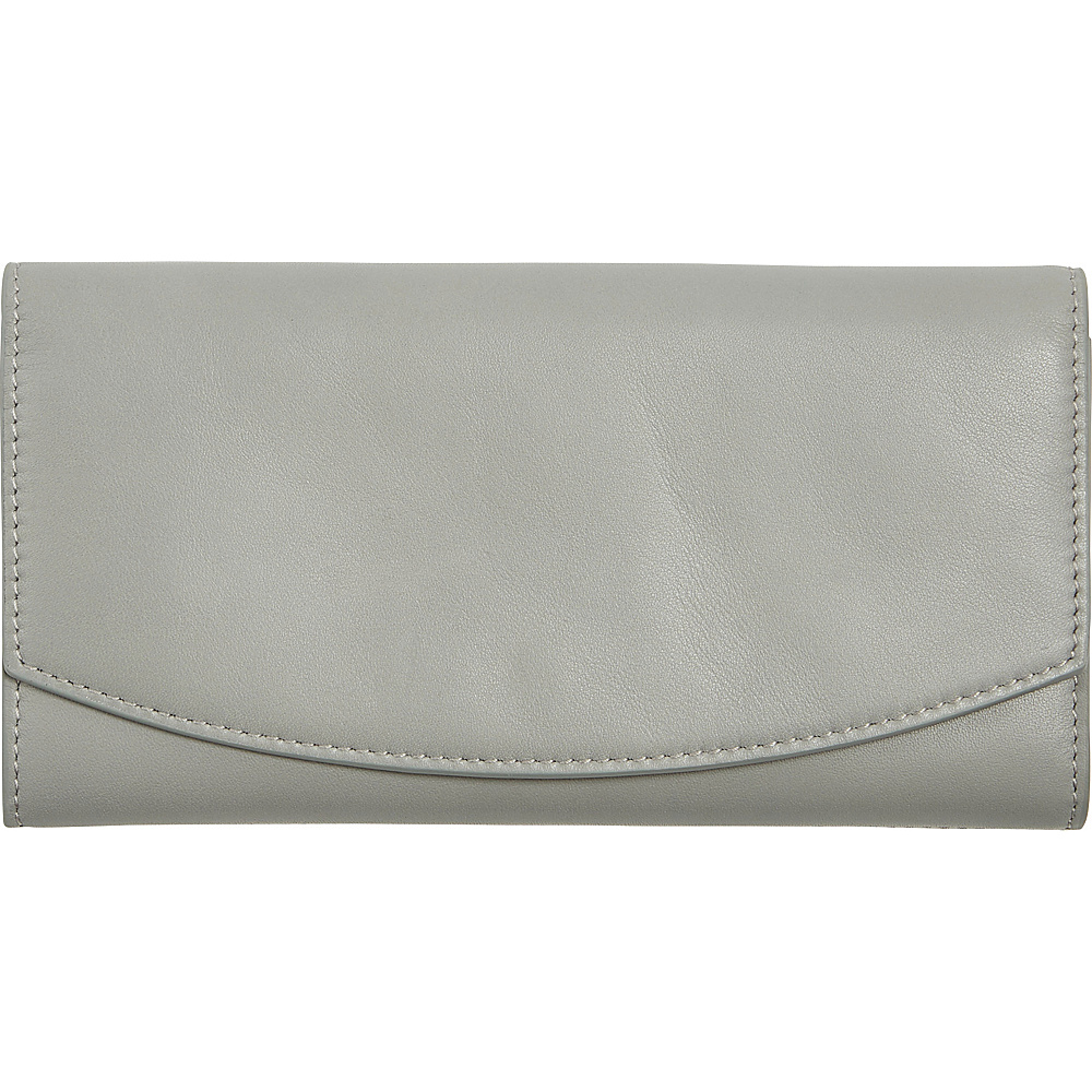 Skagen Continental Leather Flap Wallet Light Ash Skagen Women s Wallets
