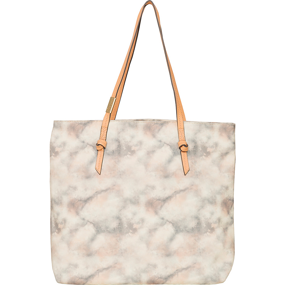 Foley Corinna Athena Canvas Tote with Leather Handles Candied Peach Foley Corinna Fabric Handbags