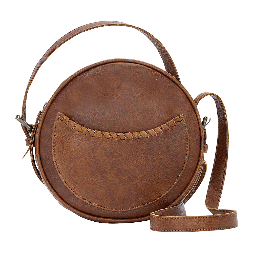 TrueLu The Lila Crossbody Circle Toffee - TrueLu Leather Handbags