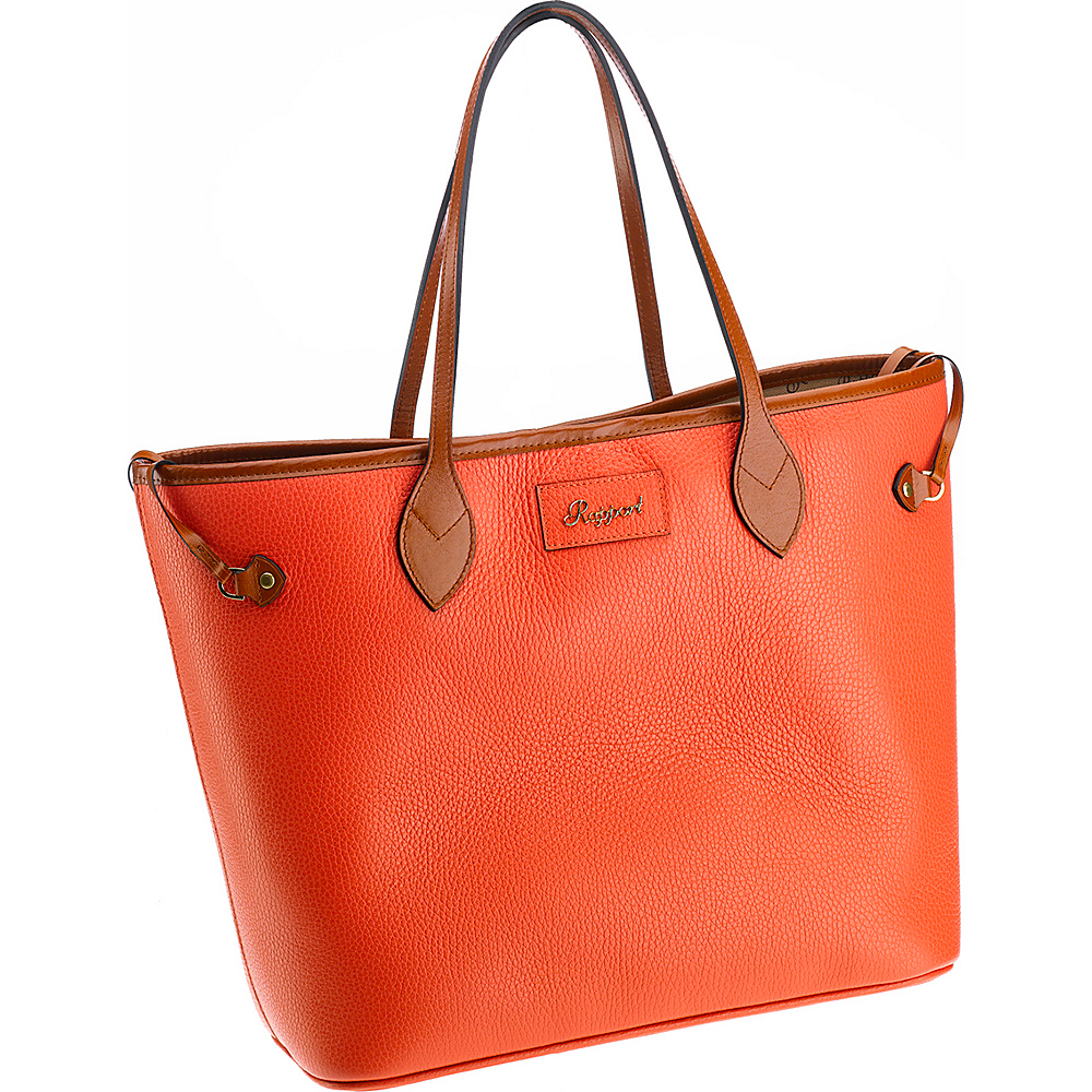 Rapport London Mayfair Leather Tote Bag Orange - Rapport London Leather Handbags