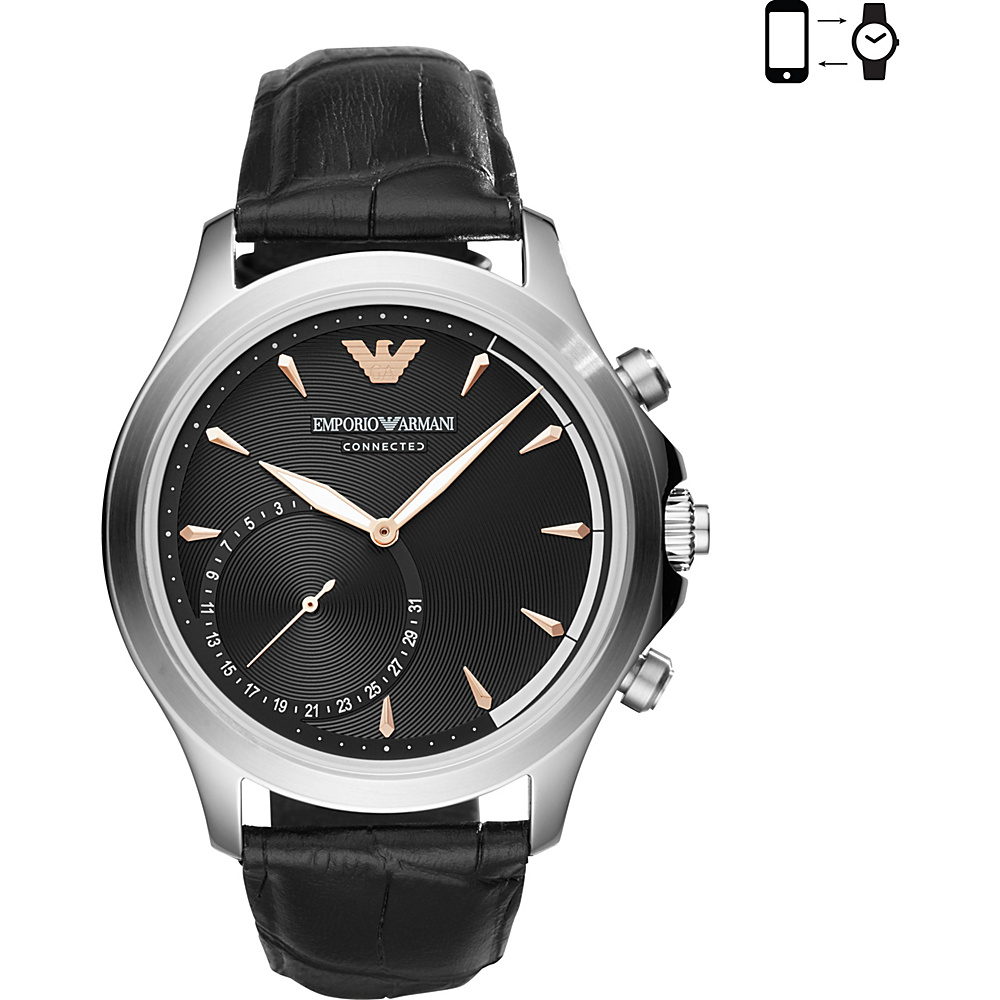 Emporio Armani Hybrid Smartwatch Black/Silver - Emporio Armani Wearable Technology