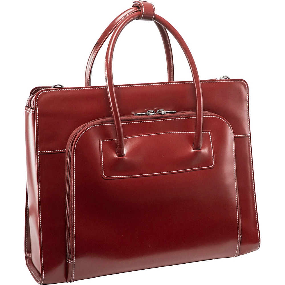McKlein USA W Series Lake Forest Leather Women s 15 Laptop Case Red McKlein USA Non Wheeled Business Cases